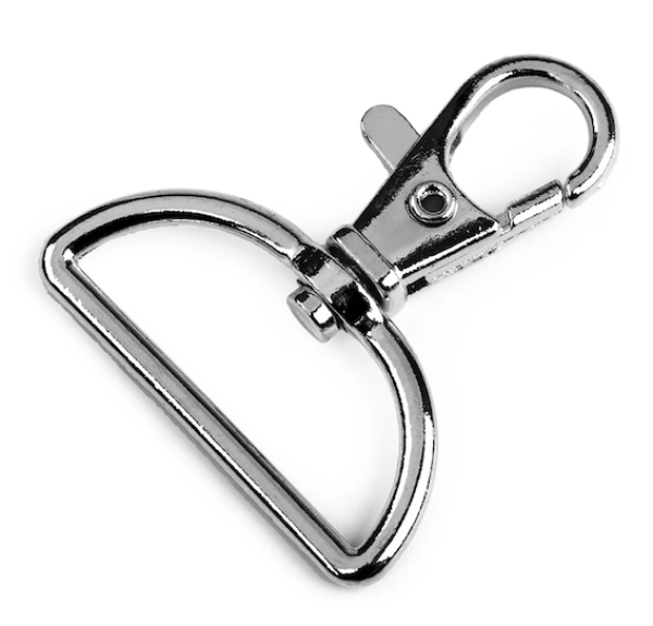 Karabiner Nickel Schwarz - 30 mm